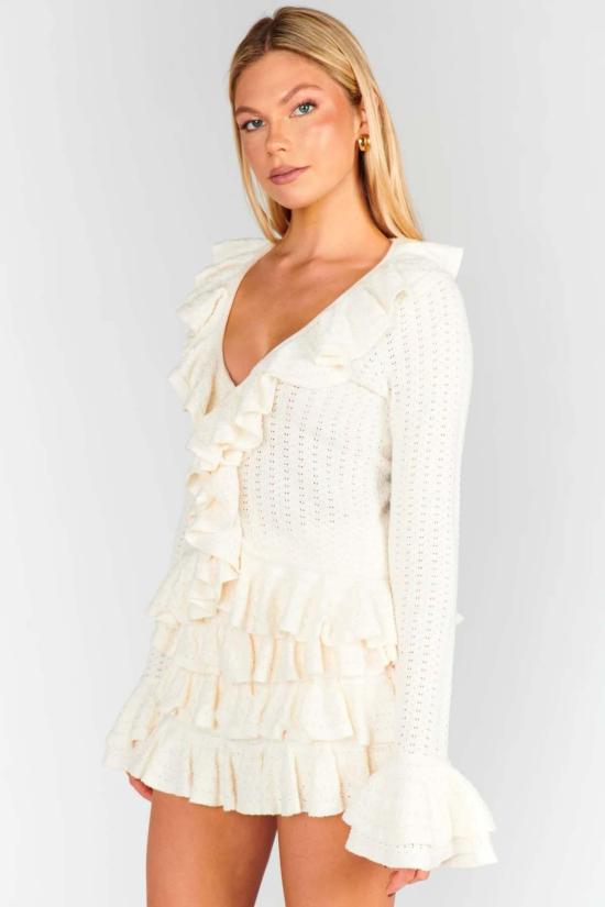  Mumu 숏 스커트 Marley Skort 크림 포인텔 니트 - OTHER BRANDS