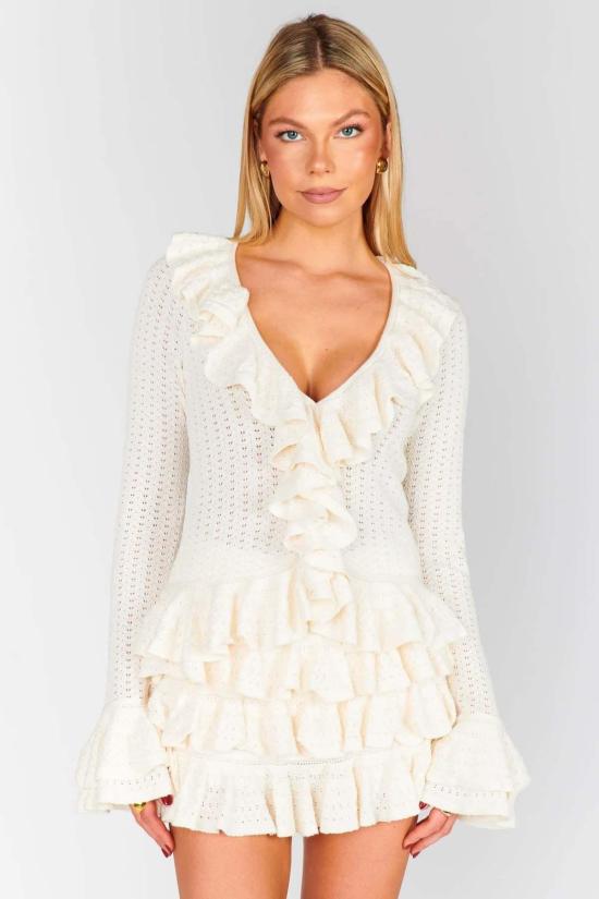  Mumu 숏 스커트 Marley Skort 크림 포인텔 니트 - OTHER BRANDS