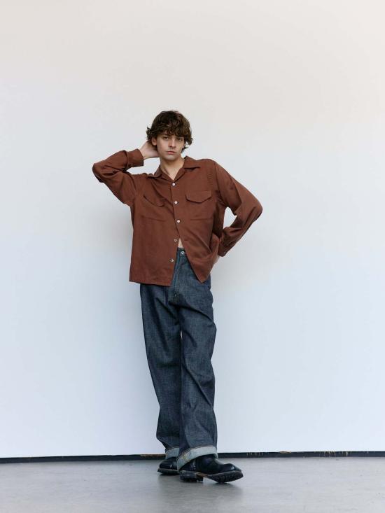  타이가 타카하시 긴팔 셔츠 Lot.101 오픈 칼라 - TAIGA TAKAHASHI