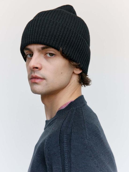  아워레가시 비니 아워 레거시 블랙 러스틱 메리노 니트