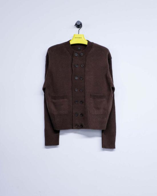  타이가 타카하시 가디건 Lot.506 브라운 실크 Db 카디건 - TAIGA TAKAHASHI