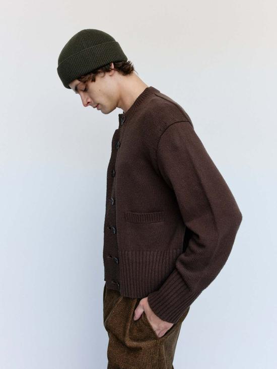  타이가 타카하시 가디건 Lot.506 브라운 실크 Db 카디건 - TAIGA TAKAHASHI