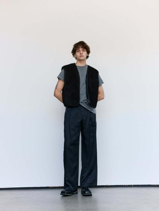  아워레가시 베스트 우리의 유산 프로파운드 브라운 코튼 매머드 코드 탑 - OUR LEGACY