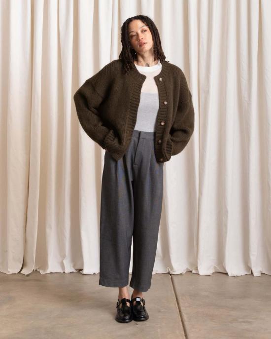  알리 골든 가디건 메리노 크루넥 카디건 - ALI GOLDEN