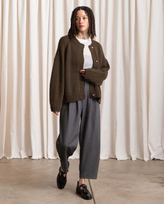  알리 골든 가디건 메리노 크루넥 카디건 - ALI GOLDEN