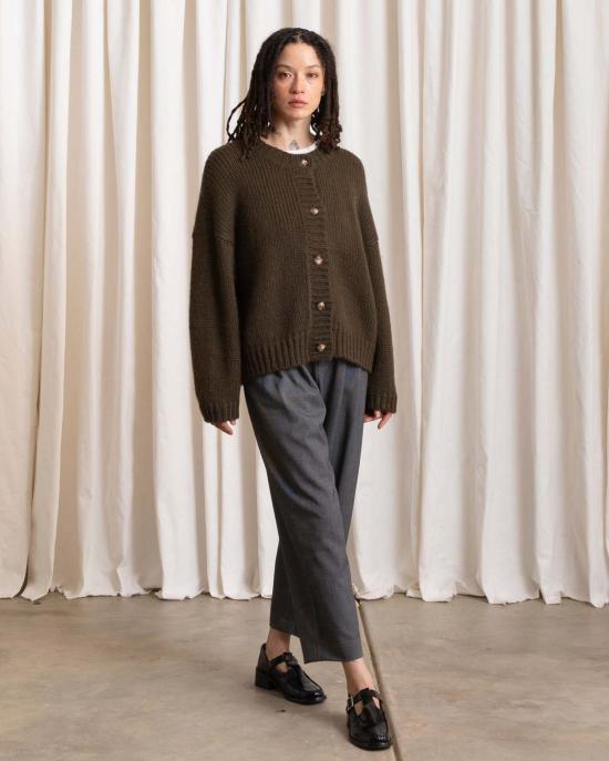  알리 골든 가디건 메리노 크루넥 카디건 - ALI GOLDEN