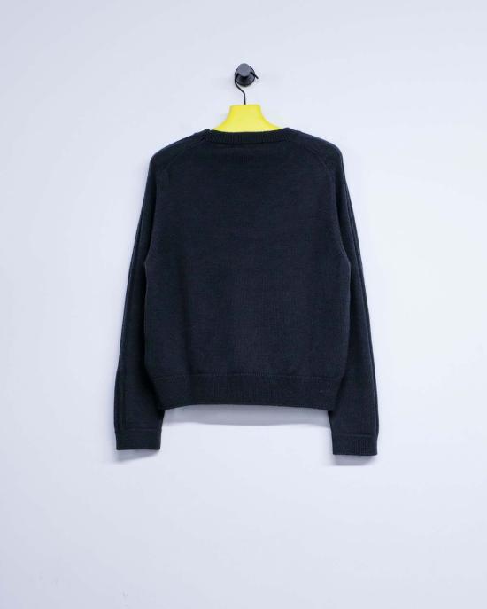  아워레가시 스웨터 아워 레거시 오프 블랙 러스틱 메리노 트루 라운드넥 - OUR LEGACY