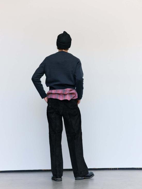  아워레가시 스웨터 아워 레거시 오프 블랙 러스틱 메리노 트루 라운드넥 - OUR LEGACY