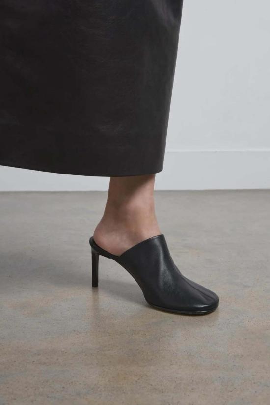  디어 프랜시스 뮬/슬리퍼 세이드 뮬 블랙 - DEAR FRANCES