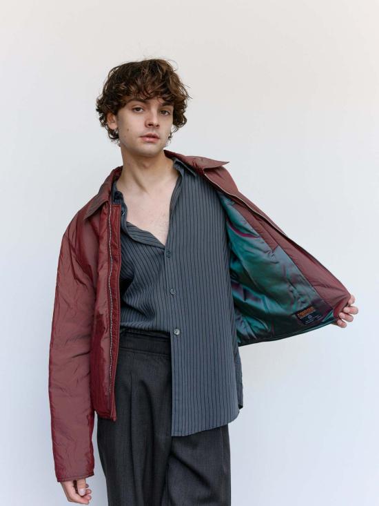  아워레가시 자켓 아워 레거시 샤이닝 체리 크링클 솔라로 슬라이트 재킷 - OUR LEGACY