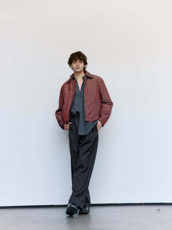  아워레가시 자켓 아워 레거시 샤이닝 체리 크링클 솔라로 슬라이트 재킷 - OUR LEGACY