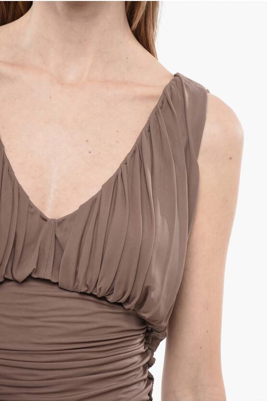  생로랑 숏 원피스 729750 Y5G985551 Pink - SAINT LAURENT