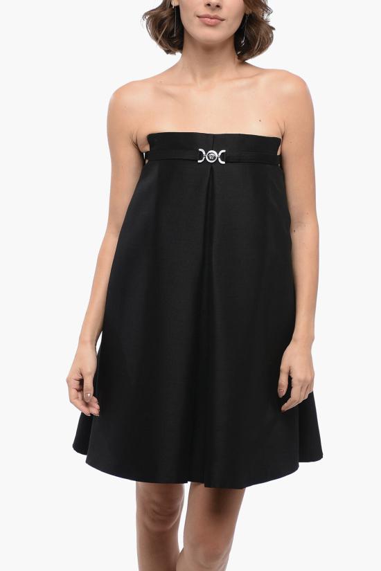  베르사체 숏 원피스 1012081 1A09075 1B000 Black - VERSACE