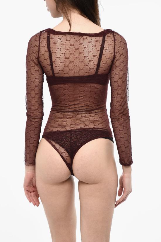  디스퀘어드2 바디수트 티셔츠 D8F014060 ISA01 609 Burgundy - DSQUARED2