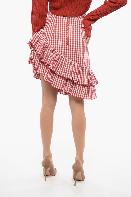  발망 숏 스커트 VF14315C280 MAI Red - BALMAIN