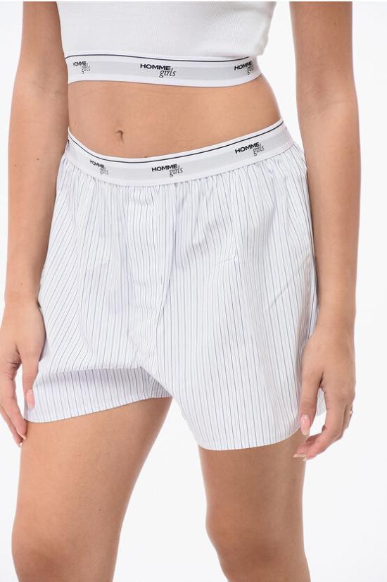  옴므 걸스 라운지 웨어 HGUN004 WHTBL White - HOMME GIRLS