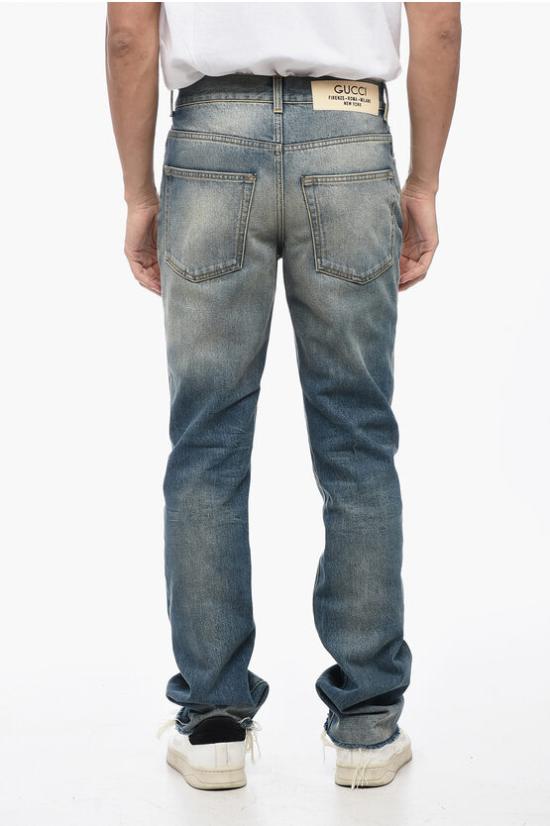 구찌 데님 팬츠 760651 XDCO1 4011 Light blue - GUCCI