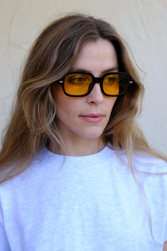  파이프앤로우 안경 클레오 선글라스 블랙 프레임/옐로우 렌즈 - PIPE & ROW