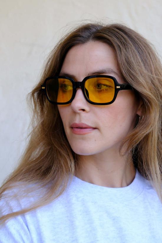  파이프앤로우 안경 클레오 선글라스 블랙 프레임/옐로우 렌즈