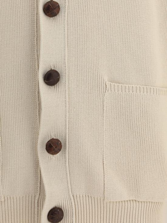25FW 골든구스 코튼 니트 V넥 버튼 가디건  GMP00946P001972 55550 CREAM - GOLDEN GOOSE