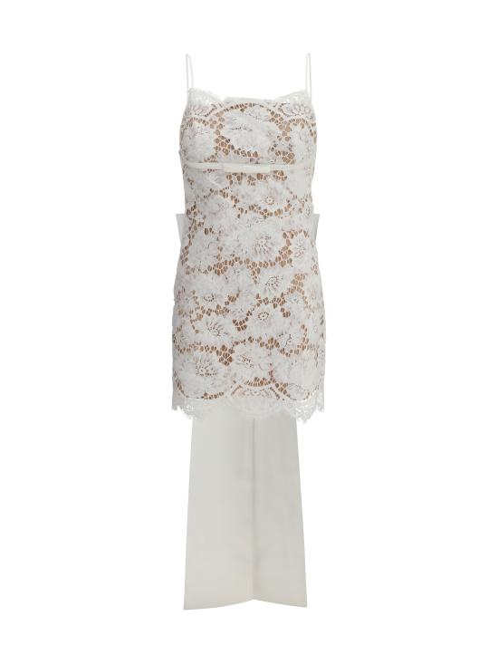 25FW 셀프 포트레이트 롱 원피스 AW25201SW WHITE