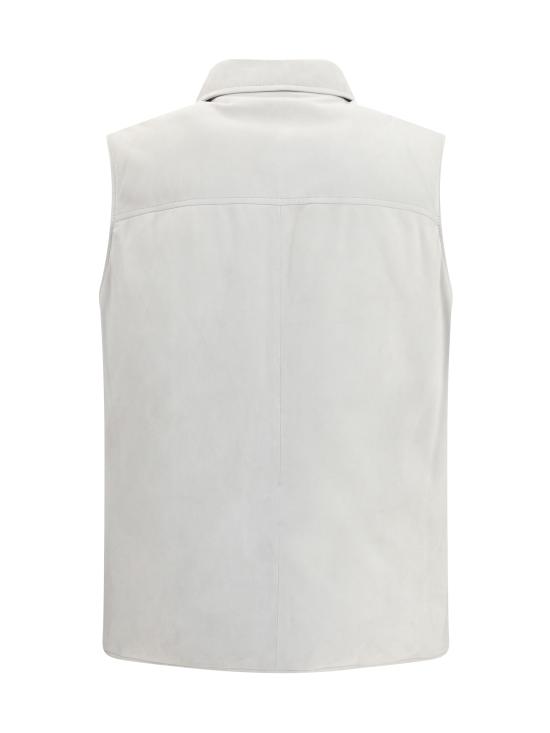 25FW 브루넬로 쿠치넬리 베스트 MPCLF2047 C4245 GREY - BRUNELLO CUCINELLI