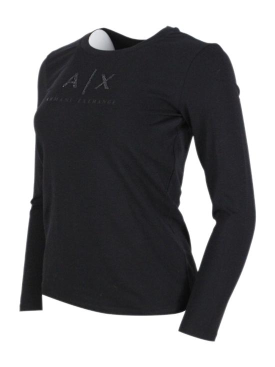 25FW 알마니 긴팔 티셔츠 XW001365AF162941 UC001 Black - ARMANI