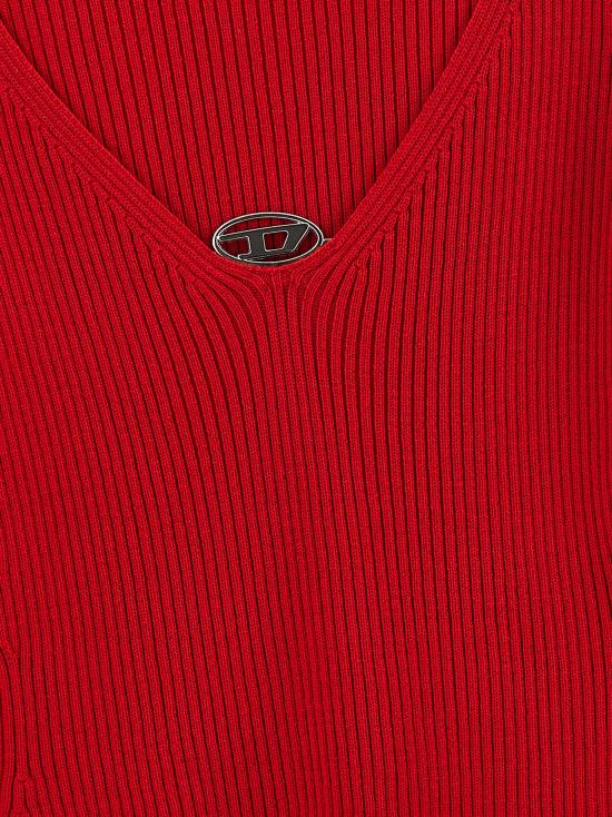 25FW 디젤 M-올리나 립드 울 점퍼 A189040PLBF42A Red - DIESEL