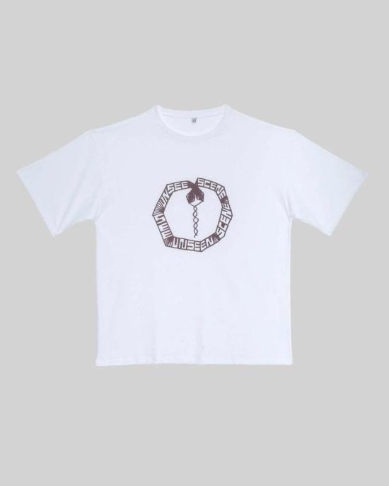  베이스레인지 반팔 티셔츠 스네이크 티 화이트 - BASERANGE