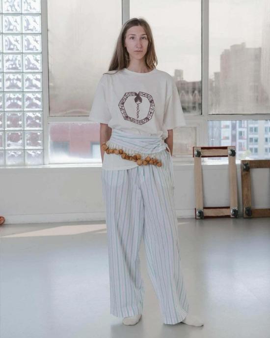  베이스레인지 반팔 티셔츠 스네이크 티 화이트 - BASERANGE