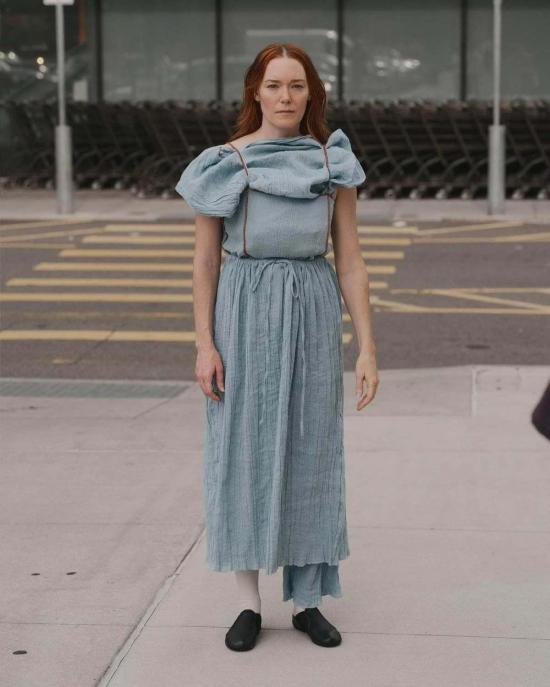  베이스레인지 롱 스커트 베이스렌지 맥스  블루