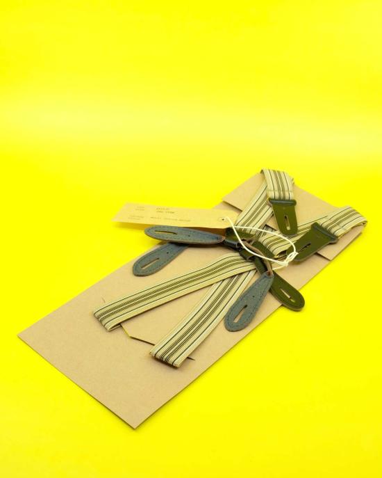  타이가 타카하시 여행용품 Lot.005 멀티 스트라이프 베이지 레이온 서스펜더 - TAIGA TAKAHASHI