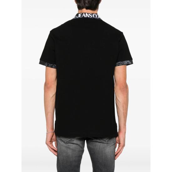 25FW 베르사체 폴로 티셔츠 79GAGT03 CJ01T 899 BLACK - VERSACE