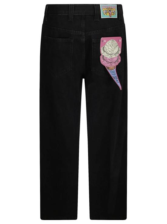 25FW 아이스크림 데님 ICD25203 Black - ICECREAM