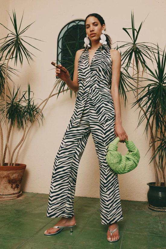  사이먼밀러 팔라초 팬츠 사이먼 밀러 피아 팝린  지브라 프린트 - SIMONMILLER