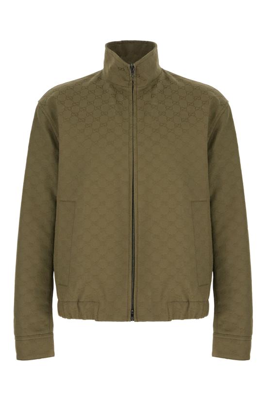 25FW 구찌 모노그램 패브릭 봄버 재킷 833484ZAF4S 3065 Verde