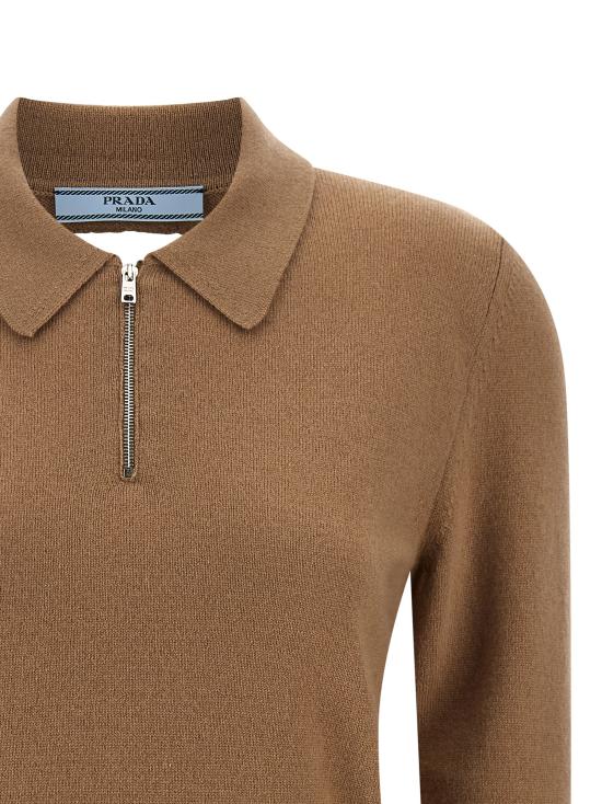 25FW 프라다 폴로 티셔츠 P24R2PSOOO17KCF0040 Beige - PRADA