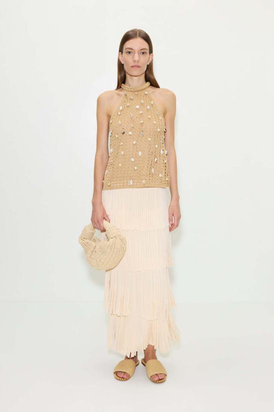  사이먼밀러 블라우스 Simon Miller Bahi 크로셰 탑 내추럴 - SIMONMILLER