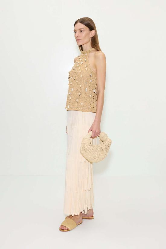  사이먼밀러 블라우스 Simon Miller Bahi 크로셰 탑 내추럴 - SIMONMILLER