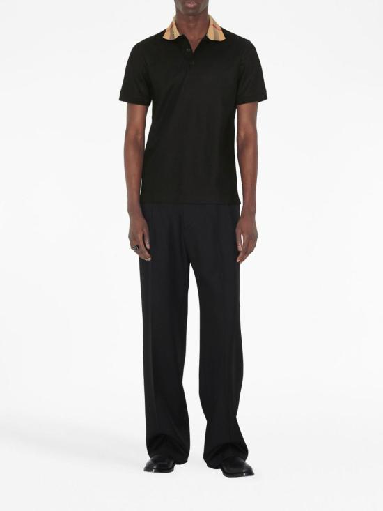 25FW 버버리 코튼 폴로 셔츠 8071620 Black - BURBERRY