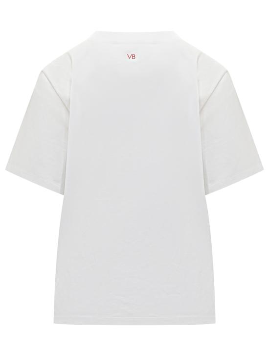 25FW 빅토리아 베컴 반팔 티셔츠 1425JTS006986A 9590 WHITE - VICTORIA BECKHAM