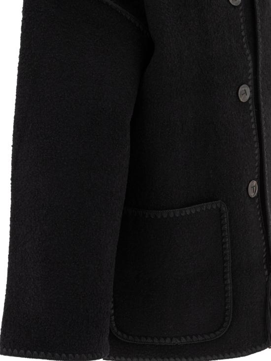 25FW 토템 자수 스카프 자켓 244WRO918FB0292001 BLACK DOM - TOTEME