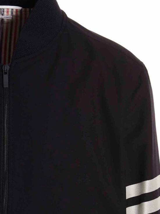 26SS 톰브라운 플레인 위브 4바 니트 립 블루종 MJO030A06146415 Blue - THOM BROWNE