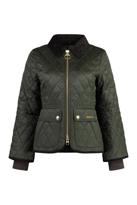  바버 비드넬 피티드 퀼티드 재킷 LQU1765 SG71 green