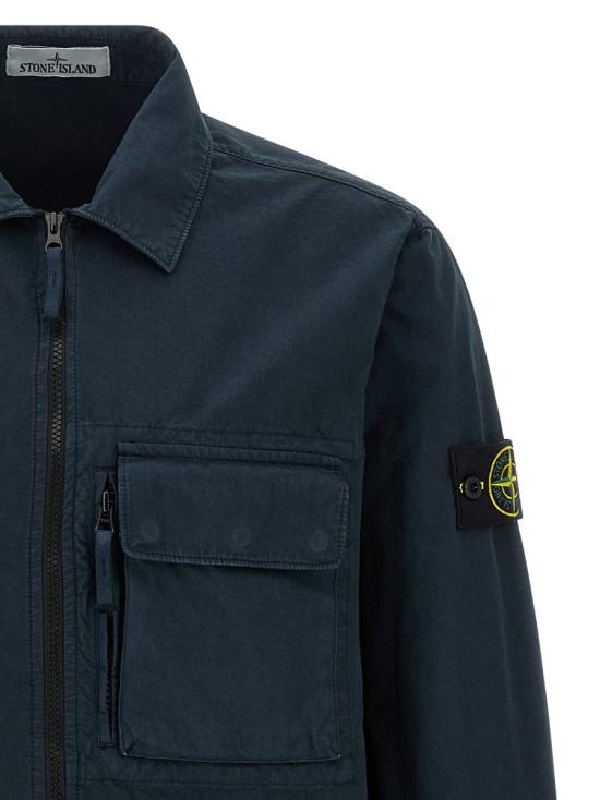 25FW 스톤 아일랜드 긴팔 셔츠 K2S151200004S0179V0020 BLUE - STONE ISLAND