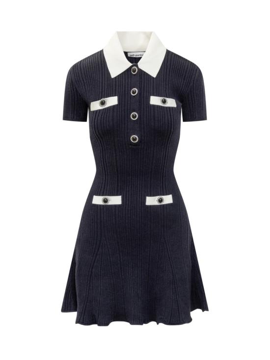 25FW 셀프 포트레이트 숏 원피스 AW25014SN NAVY BLUE