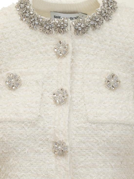 25FW 셀프 포트레이트 가디건 AW25028JC CREAM WHITE - SELF PORTRAIT