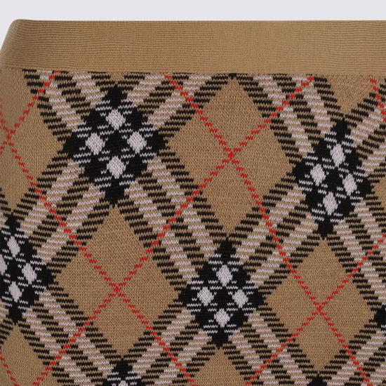 25FW 버버리 체크 울 스커트 8110604C1309 SAND IP CHECK - BURBERRY