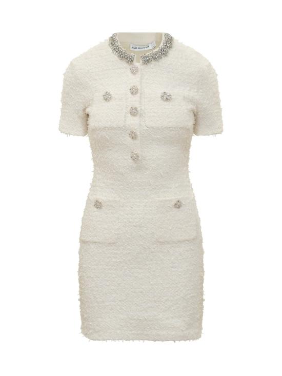 25FW 셀프 포트레이트 숏 원피스 AW25028SC CREAM WHITE