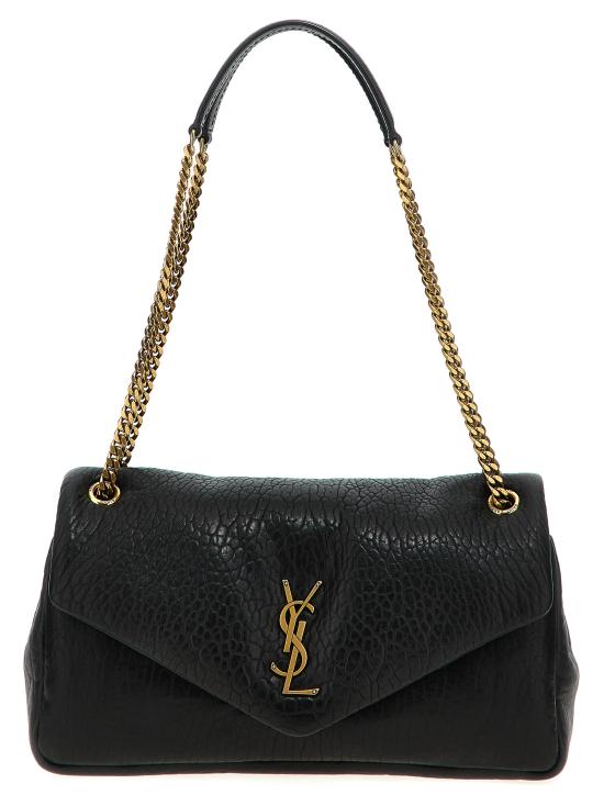 26FW 생로랑 칼립소 미디움 그레인 램스킨 숄더백 800916AACYT1000 Black